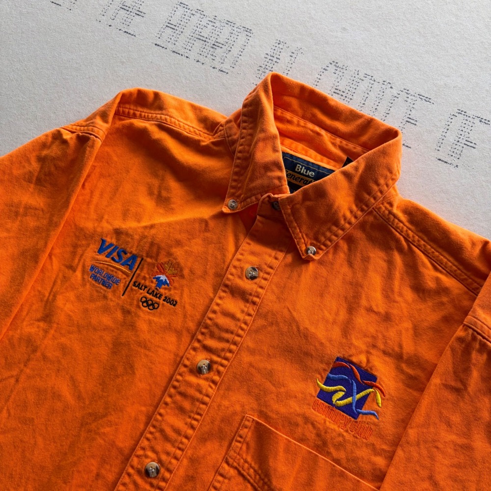 Y2K Vintage Blue Generation Salt Lake 2002 Olympics Shirt